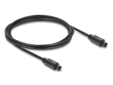 Delock TOSLINK Kabel Stecker auf Stecker, Ø 4 mm, 2 m, schwarz