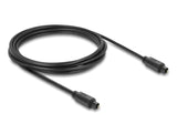 Delock TOSLINK Kabel Stecker auf Stecker, Ø 4 mm, 3 m, schwarz