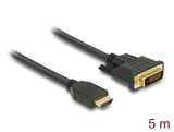 Delock HDMI zu DVI 24+1 Kabel bidirektional 5 m