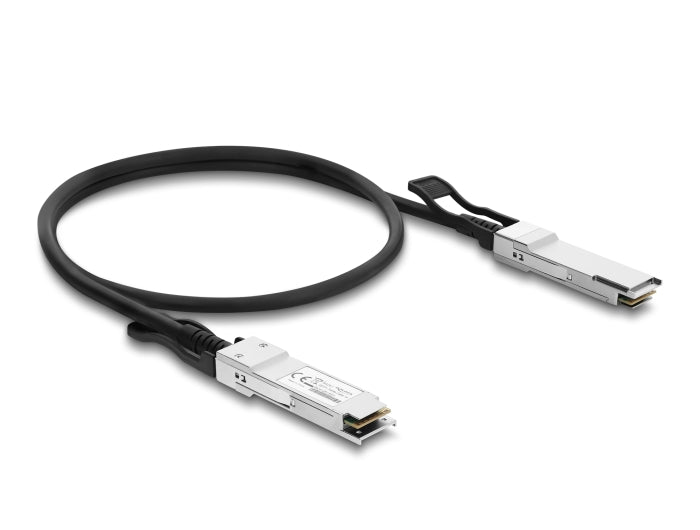 Delock Twinax Kabel QSFP+ Stecker zu QSFP+ Stecker 40 Gbps 1 m