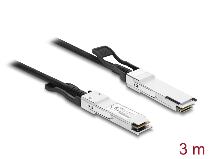 Delock Twinax Kabel QSFP+ Stecker zu QSFP+ Stecker 40 Gbps 3 m