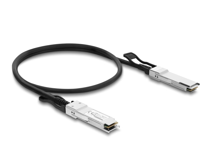 Delock Twinax Kabel QSFP28 Stecker zu QSFP28 Stecker 100 Gbps 1 m