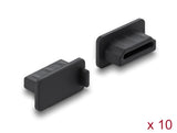 Delock Staubschutz für HDMI-A Buchse 10 Stück Silikon schwarz
