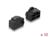 Delock Staubschutz für RJ45 Buchse 10 Stück Silikon schwarz