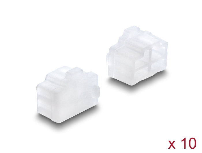 Delock Staubschutz für RJ45 Buchse 10 Stück Silikon transparent