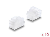 Delock Staubschutz für RJ45 Buchse 10 Stück Silikon transparent