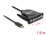 Delock Adapter USB Type-C™ 2.0 Stecker > 1 x Parallel DB25 Buchse