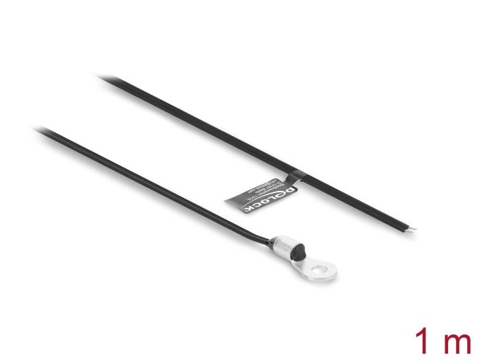 Delock Temperaturfühler-Kabel M4 mit 2 x offenen Kabelenden XLPE flach B25/85 3435K 1 m