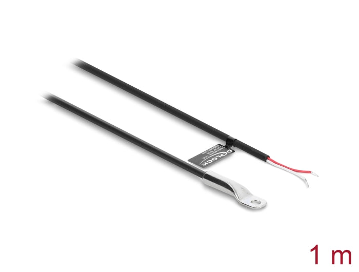 Delock Temperaturfühler-Kabel M4 mit 2 x offenen Kabelenden PVC rund B25/50 3950K 1 m