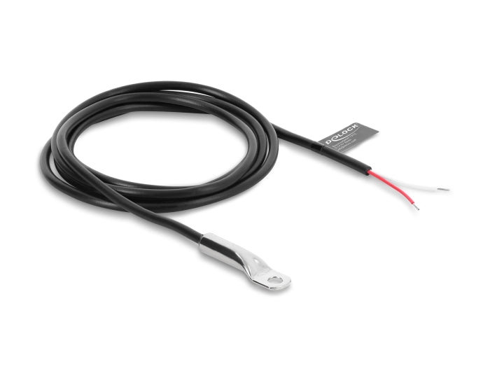 Delock Temperaturfühler-Kabel M4 mit 2 x offenen Kabelenden PVC rund B25/85 3977K 1 m