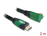Delock Kabel High Speed HDMI mit Ethernet – HDMI A Stecker > HDMI A Stecker gewinkelt 4K 2 m