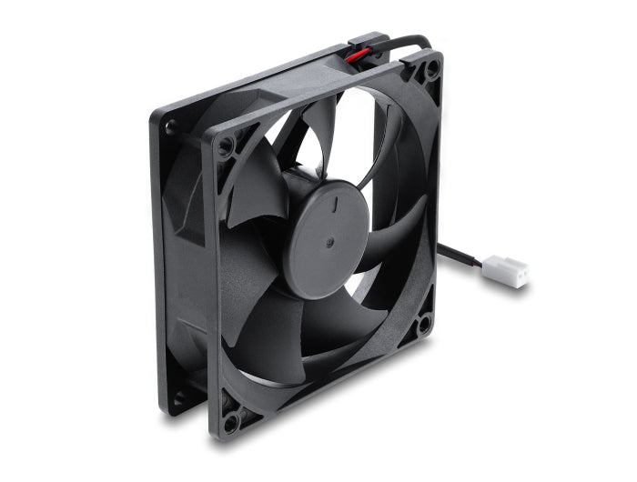 Delock Axiallüfter 48 V DC, 92 x 92 x 25 mm mit 2 Pin Lüfteranschluss schwarz