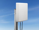 Delock LTE MIMO Antenne 2 x SMA Stecker 8 dBi direktional mit Anschlusskabel RG-58 10 m weiß outdoor