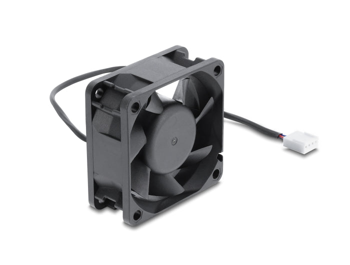 Delock Axiallüfter 48 V DC, 60 x 60 x 25 mm mit 4 Pin PWM Lüfteranschluss schwarz
