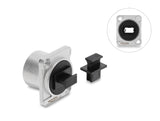 Delock D-Typ Modul MPO Buchse zu Buchse silber