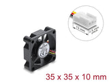 Delock Axiallüfter 12 V DC, 35 x 35 x 10 mm schwarz
