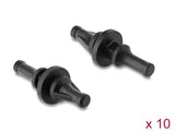 Delock Anti-Vibration Silikon Befestigung kurz für Lüfter 10 Stück schwarz