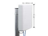 Delock LTE MIMO Antenne 2 x N Buchse 8 dBi direktional mit Anschlusskabel RG-402 37 cm outdoor beige