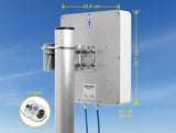 Delock LTE MIMO Antenne 2 x N Buchse 8 dBi direktional mit Anschlusskabel RG-402 37 cm outdoor beige