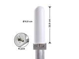 Delock LTE Antenne N Buchse 4 - 6 dBi 22 cm omnidirektional starr Wand- und Mastmontage weiß outdoor