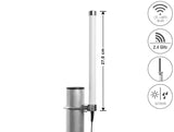 Delock LTE Antenne SMA Stecker 2 - 6,5 dBi 27 cm omnidirektional starr Mastmontage weiß outdoor