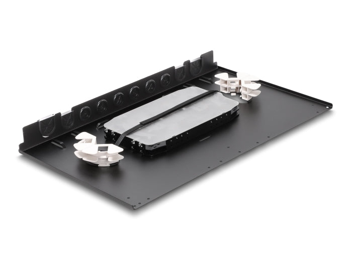 Delock 19″ LWL Glasfaser Spleißbox 48 Fasern