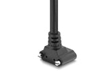 Delock USB 5 Gbps Kabel USB Typ-A Stecker gerade zu USB Micro-B Stecker mit Schraubenabstand 18 mm 90° nach oben gewinkelt 0,3 m schwarz