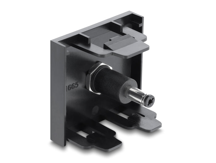 Delock Easy 45 Modul DC 5,5 x 2,5 mm Buchse zu DC 5,5 x 2,1 mm Stecker schwarz