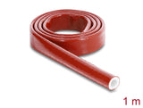 Delock Feuerfester Schutzschlauch silikonbeschichtet 1 m x 10 mm rot