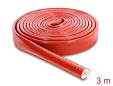 Delock Feuerfester Schutzschlauch silikonbeschichtet 3 m x 10 mm rot