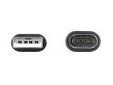 Delock Magnetisches Spiralkabel USB 2.0 Typ-A Stecker zu Pogo 4 Pin Stecker + USB Type-C™ Stecker zu Pogo 4 Pin Buchse Set schwarz 1,5 m