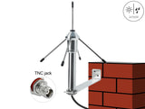 Delock LPWAN 868 MHz Antenne TNC Buchse 3 dBi omnidirektional starr mit Anschlusskabel RG-58 C/U 3 m Wandmontage outdoor silber