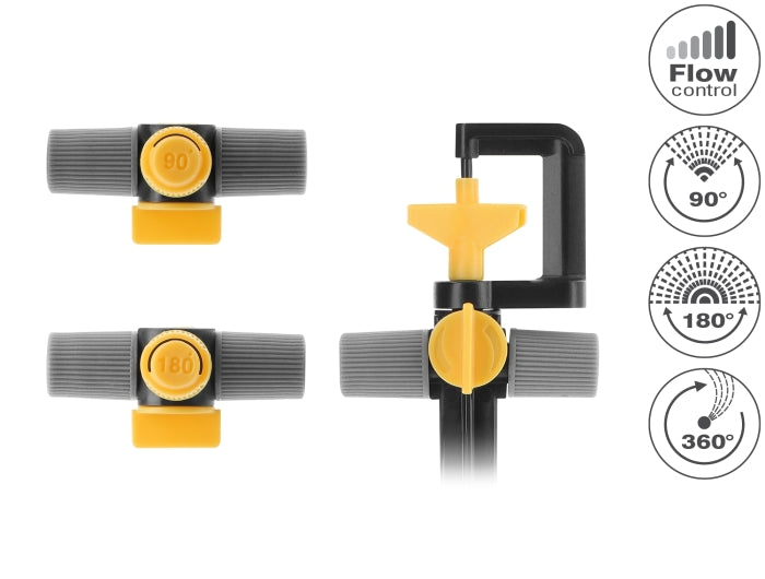 Delock Sprinklerstecker T-Form Set mit 90°, 180° und 360° Düsen + 4-Wegeverteiler