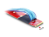 Delock M.2 Key M zu 1 x OCuLink SFF-8611 Konverter mit 45 cm Kabel