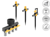 Delock Sprinklerstecker T-Form Set mit 90°, 180° und 360° Düsen + 4-Wegeverteiler