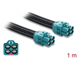 Delock Kabel Easy HighspeedData Z quad Buchse zu Easy HighspeedData Z quad Buchse 1 m
