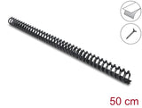 Delock Kabelkanal Flexibel selbstklebend schraubbar 25 x 26 mm - Länge 50 cm schwarz