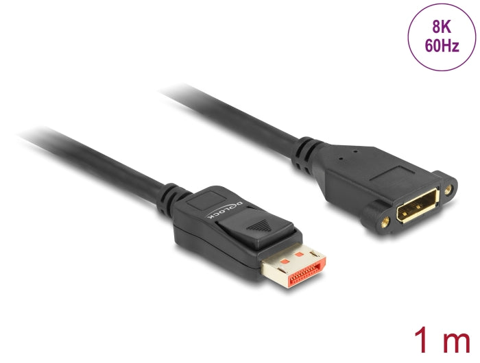 Delock DisplayPort Verlängerungskabel zum Einbau 8K 60 Hz 1 m