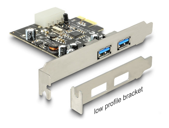 Delock PCI Express x1 Karte zu 2 x extern USB 5 Gbps Typ-A Buchse
