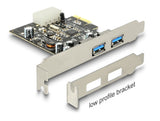 Delock PCI Express x1 Karte zu 2 x extern USB 5 Gbps Typ-A Buchse
