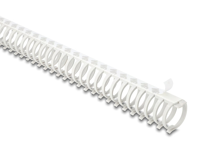 Delock Kabelkanal Flexibel selbstklebend schraubbar 34 x 35 mm - Länge 50 cm grau