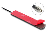 Delock LTE Antenne TS9 Stecker 1,5 dBi omnidirektional starr mit Anschlusskabel RG-174 1 m Klebemontage outdoor schwarz