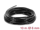 Delock Spiralschlauch 6 mm Durchmesser 10 m schwarz