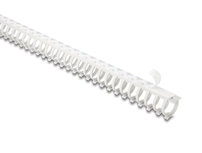 Delock Kabelkanal Flexibel selbstklebend schraubbar 25 x 26 mm - Länge 50 cm grau