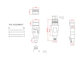 Delock Adapter RJ11/14 Stecker zu Terminalblock 4 Pin 2-teilig