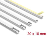 Delock Kabelkanal selbstklebend mit Schiebedeckel 20 x 10 mm - Länge 1 m 5er Pack weiß
