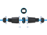 Delock Kabelverbinder für Keystone Module und Kupplungen mit M32 x 1,5 mm Gewinde IP68 staub- und wasserdicht