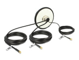 Delock Multiband LTE UMTS GSM GPS Antenne 3 x SMA Stecker omnidirektional Dachmontage schwarz outdoor