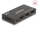 Delock HDMI Splitter 1 x HDMI in zu 2 x HDMI out 4K 60 Hz mit Downscaler
