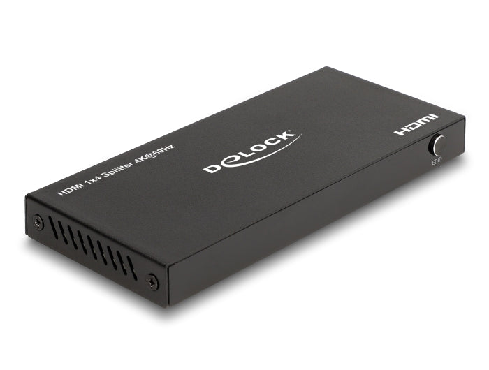 Delock HDMI Splitter 1 x HDMI in zu 4 x HDMI out 4K 60 Hz mit Downscaler